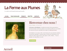 Tablet Screenshot of lafermeauxplumes.be